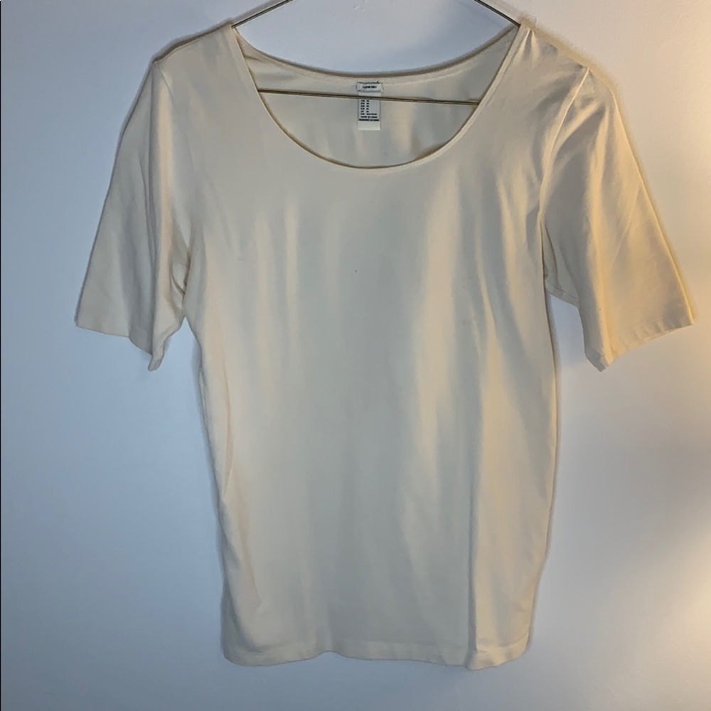 Cream colored above elbow t shirt